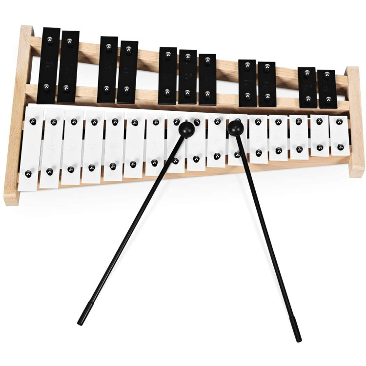 27 Note Glockenspiel Xylophone with 2 Rubber MalletsCostway Gallery View 5 of 8