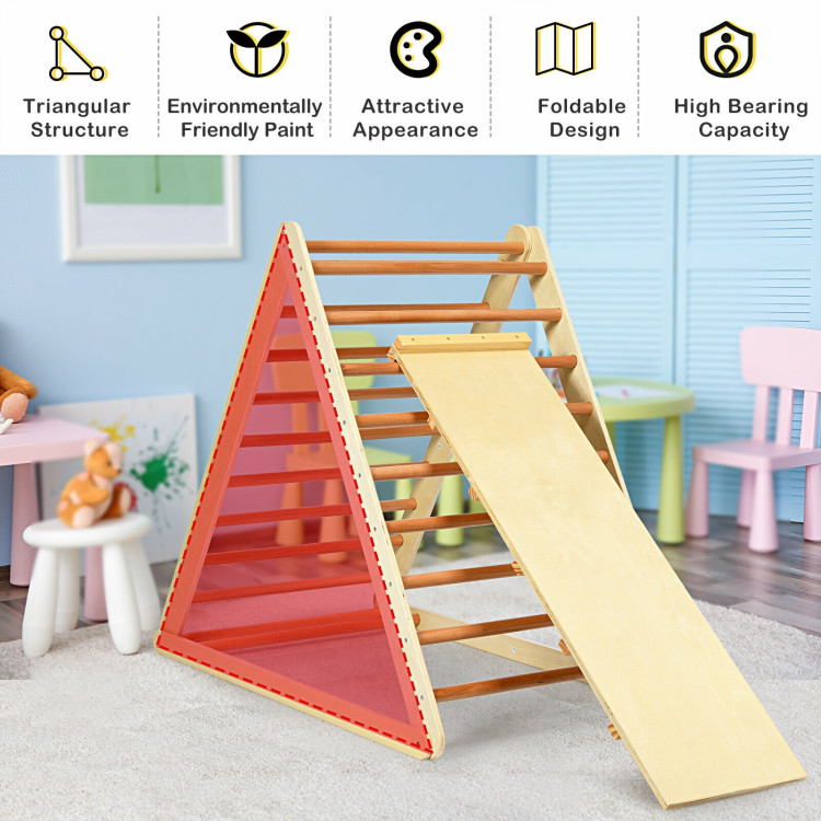 Suitable for Infants and Young Toddlers Mini Triangle Ladder Triangle Only Toddler Climbing Triangle Wooden Indoor Triangle Ladder ikkle Triangle Climber 