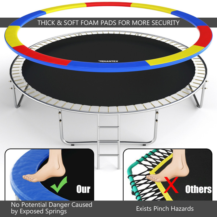 14 Feet Trampoline with Safety Enclosure Net and Ladder Outdoor for Kids AdultsCostway Gallery View 11 of 12