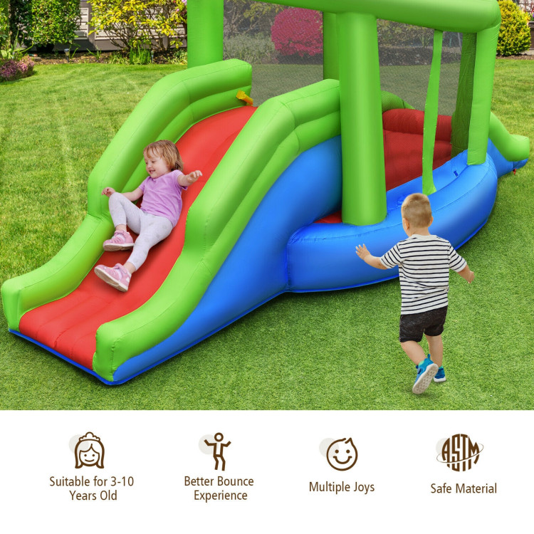 Inflatable Dual Slide Basketball Game Bounce House Without BlowerCostway Gallery View 2 of 12