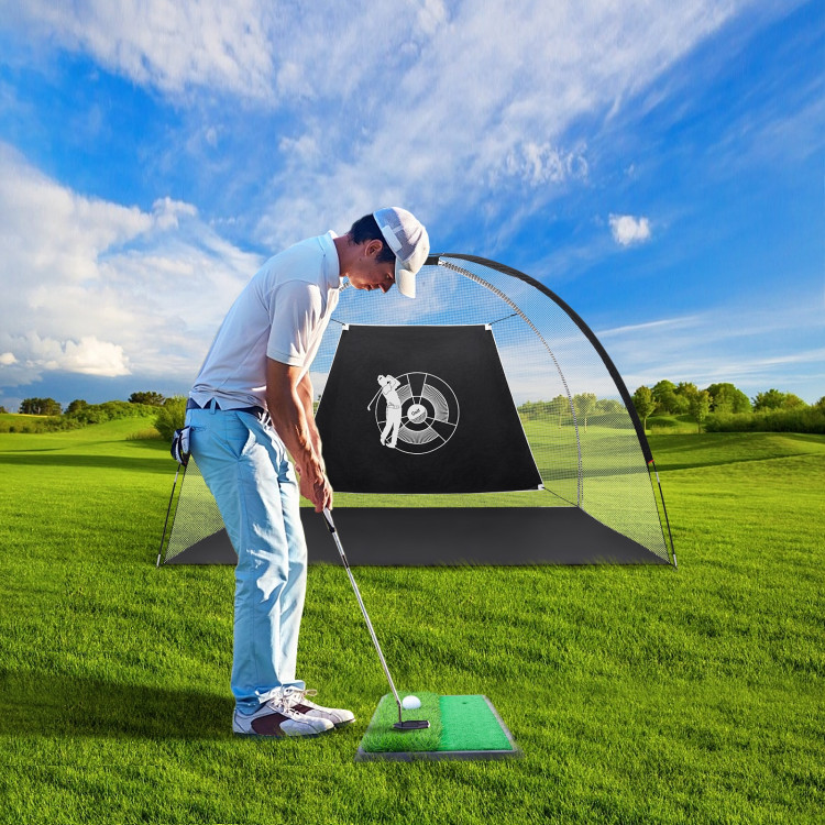 3-in-1 Portable 10 Feet Golf Practice SetCostway Gallery View 2 of 11