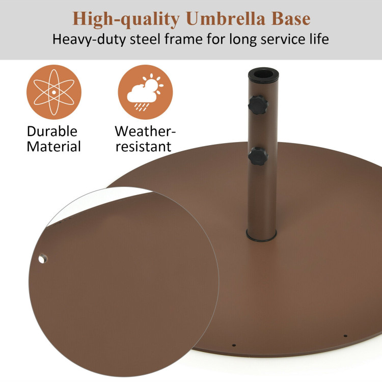 29.5 Inch Outdoor Steel Umbrella Base Stand for Backyard and PoolsideCostway Gallery View 8 of 10
