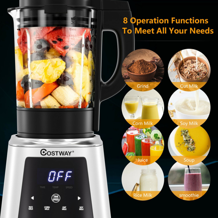 Professional Countertop Blender 8-in-1 Smoothie Soup Blender with TimerCostway Gallery View 10 of 12