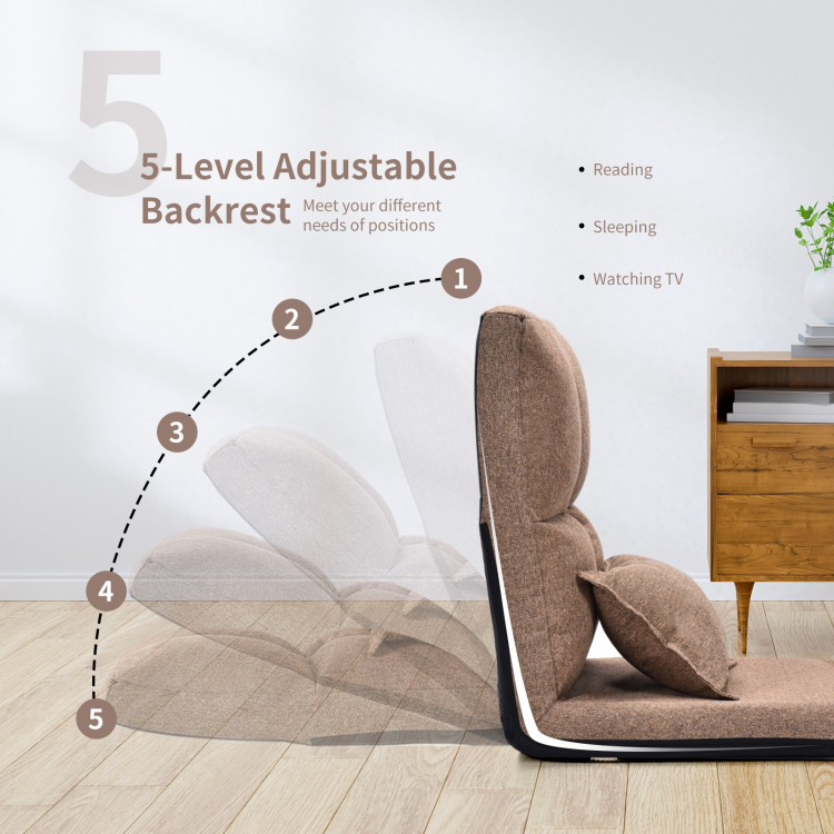 Fold Down Chair Flip Out Lounger w/ PillowCostway Gallery View 13 of 19
