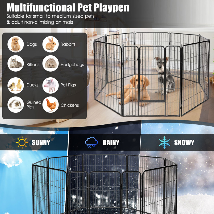 40 Inch 8 Metal Panel Heavy Duty Pet Playpen Dog FenceCostway Gallery View 10 of 13