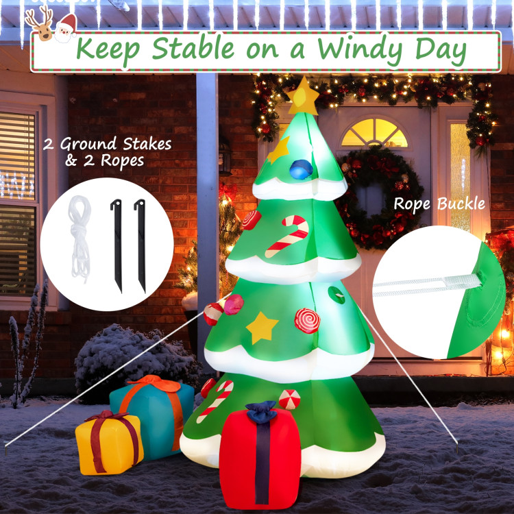 Inflatable Christmas Tree with 3 Gift Wrapped BoxesCostway Gallery View 9 of 12