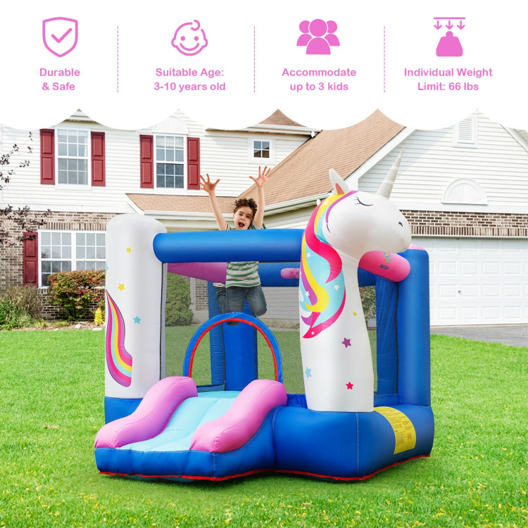 Kids Inflatable Bounce House with 480W BlowerCostway Gallery View 3 of 12