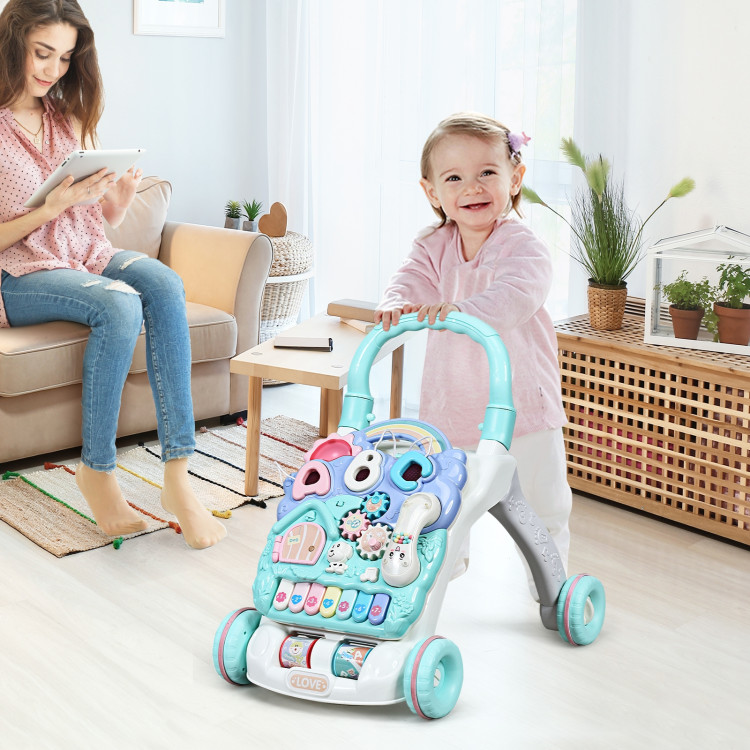Baby Sit-to-Stand Learning Walker Toddler Musical ToyCostway Gallery View 1 of 10