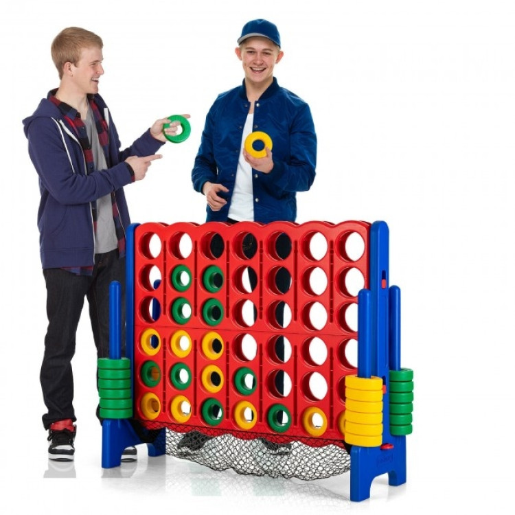 4-to-Score Giant Game Set with Net Storage-BlueCostway Gallery View 7 of 11