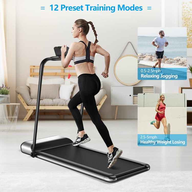 Ultra-thin Electric Folding Motorized Treadmill with LCD Monitor Low NoiseCostway Gallery View 2 of 10