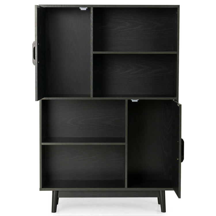 Sideboard Storage Cabinet with Door Shelf-BlackCostway Gallery View 7 of 10