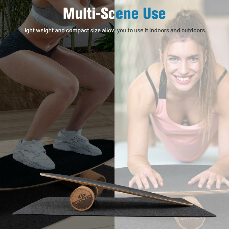 Balance Board Trainer for Core Strength-BlackCostway Gallery View 9 of 10