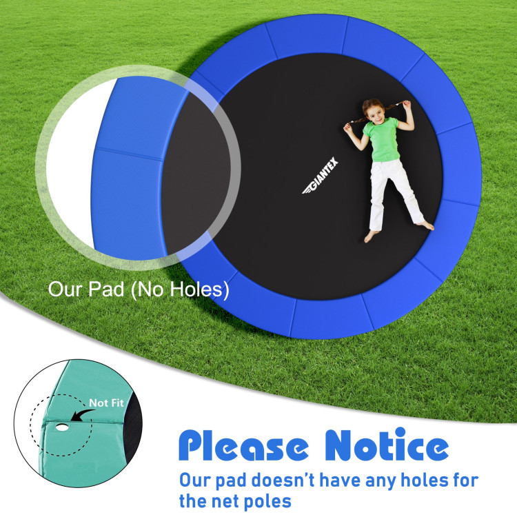 10 Feet Universal Spring Cover Trampoline Replacement Safety Pad-BlueCostway Gallery View 8 of 10