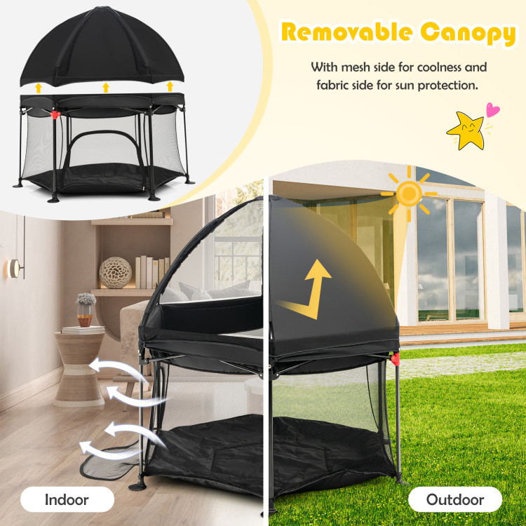Pop 'n Go Premium Indoor and Outdoor Baby Playpen - Portable, Lightweight, Pop Up Pack - Sweet Mint
