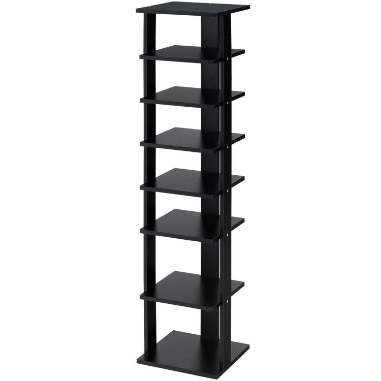 7-Tier Shoe Rack Practical Free Standing Shelves Storage Shelves -BlackCostway Gallery View 3 of 9