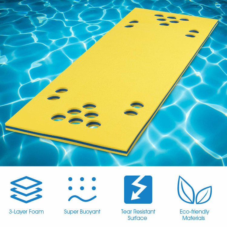 5.5 Feet 3-Layer Multi-Purpose Floating Beer Pong Table-YellowCostway Gallery View 10 of 12