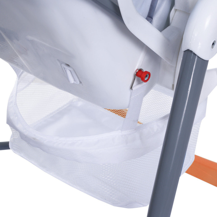 Portable Folding Baby High Chair Toddler Feeding Seat-orangeCostway Gallery View 23 of 24