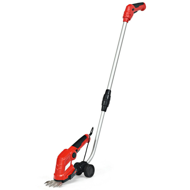 7.2V Cordless Grass Shear with Extension Handle and Rechargeable BatteryCostway Gallery View 7 of 12