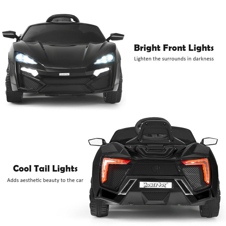 12V 2.4G RC Electric Vehicle with Lights-BlackCostway Gallery View 12 of 13