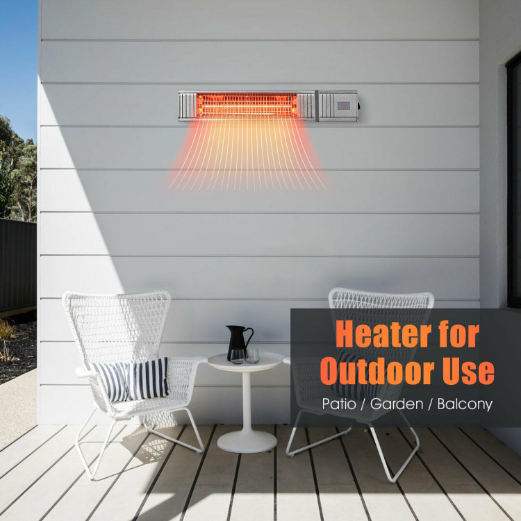 1500W Infrared Patio Heater with Remote Control and 24H Timer for Indoor and OutdoorCostway Gallery View 8 of 10