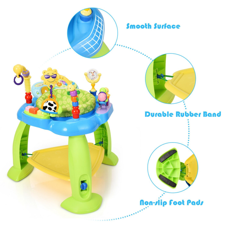2-in-1 Baby Jumperoo Adjustable Sit-to-stand Activity Center-GreenCostway Gallery View 7 of 10