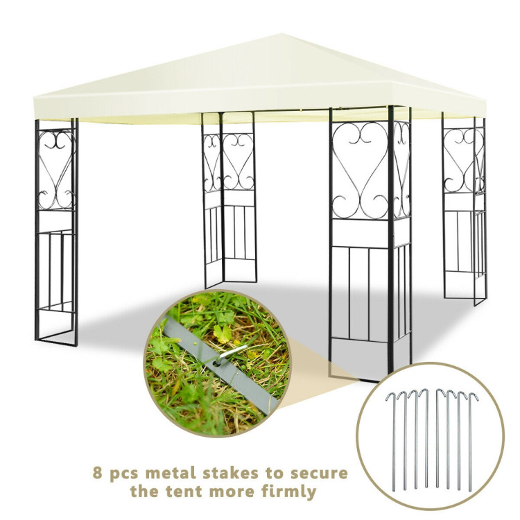 10 x 10 Feet Patio Gazebo Canopy Tent Garden ShelterCostway Gallery View 12 of 12