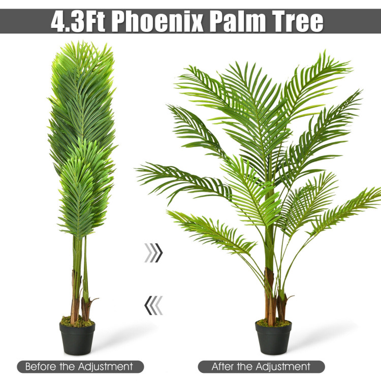 4.3 Ft Indoor Artificial Phoenix Palm Tree PlantCostway Gallery View 10 of 12