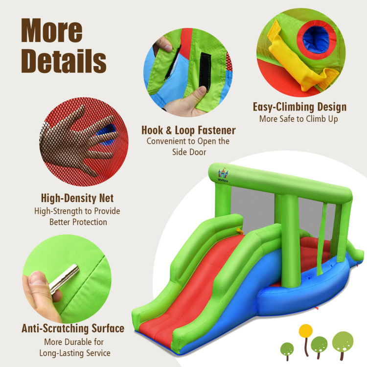 Inflatable Dual Slide Basketball Game Bounce House Without BlowerCostway Gallery View 9 of 12