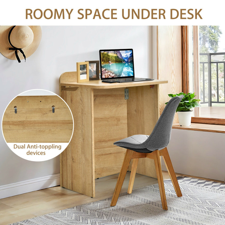 Folding Space Saving Computer/  Laptop Desk Table Workstation with HandleCostway Gallery View 11 of 13