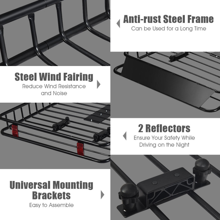 64 Inches Universal Roof Rack Cargo CarrierCostway Gallery View 5 of 13
