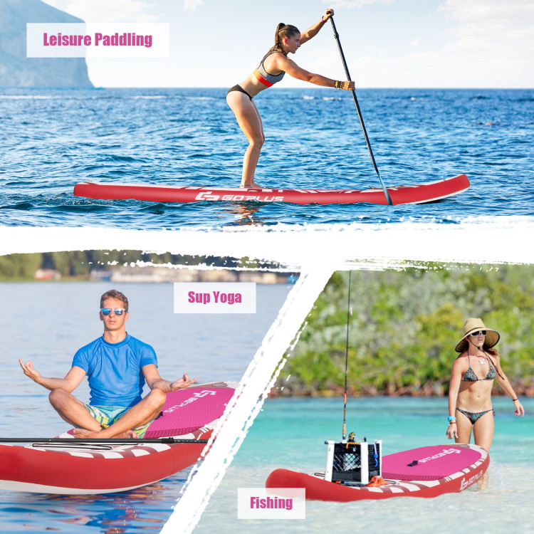 10.6 Feet Inflatable Adjustable Paddle Board with Carry Bag Costway Gallery View 10 of 12