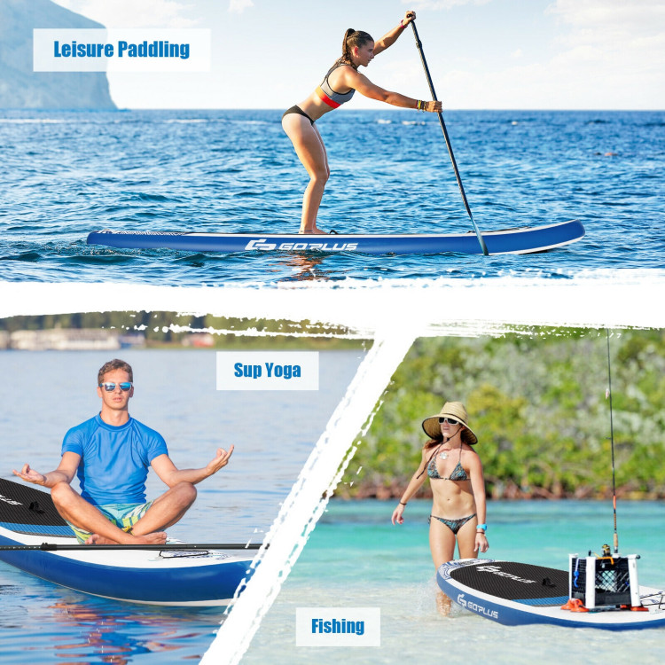10.6-Feet Inflatable Adjustable Paddle Board with Carry BagCostway Gallery View 9 of 10