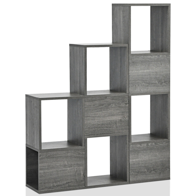 Freestanding Display Shelf for Living Room-GrayCostway Gallery View 3 of 9