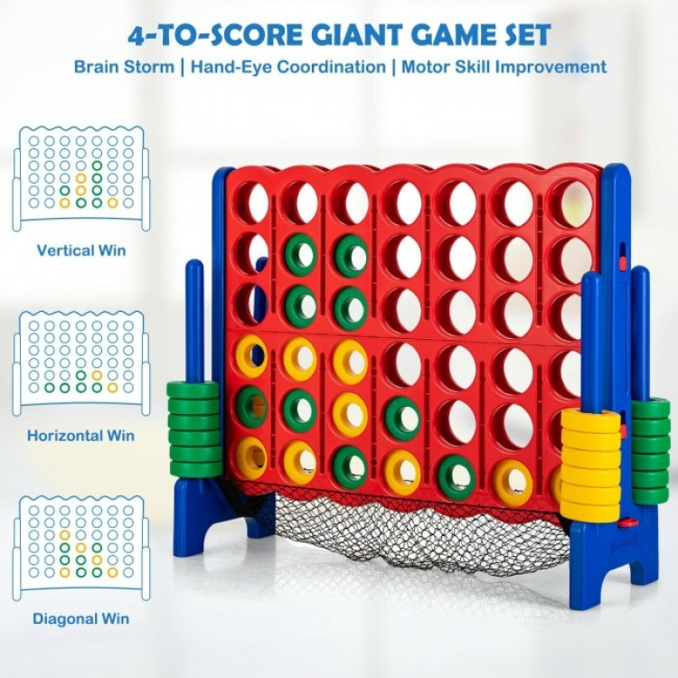 4-to-Score Giant Game Set with Net Storage-BlueCostway Gallery View 10 of 11
