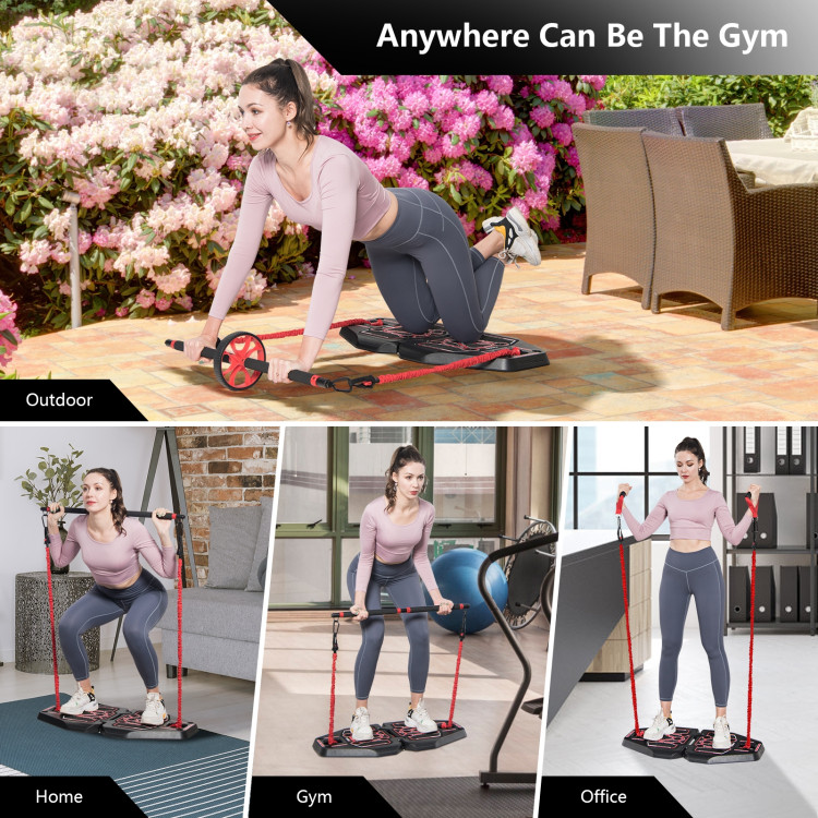 All-in-one Portable Pushup Board with BagCostway Gallery View 7 of 12