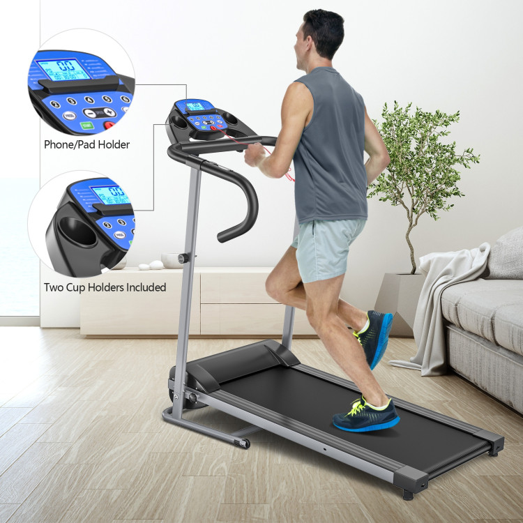 Electric Foldable Treadmill with LCD Display and Heart Rate SensorCostway Gallery View 3 of 10