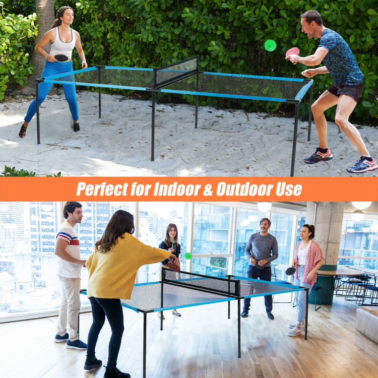 Portable Ping Pong Table Game Set with 2 PaddlesCostway Gallery View 8 of 10