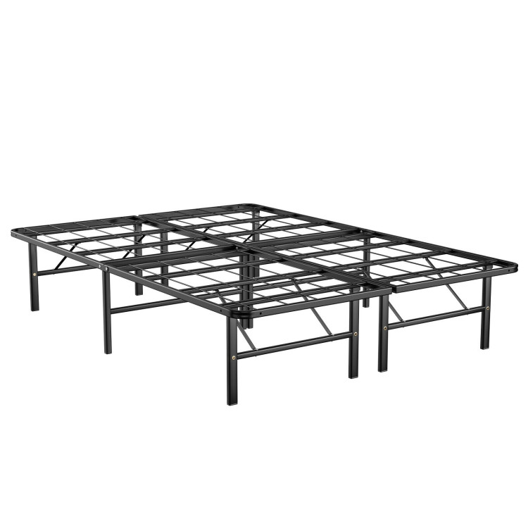 Twin/Full/Queen Size Foldable Metal Platform Bed with Tool-Free Assembly - Gallery View 1 of 11