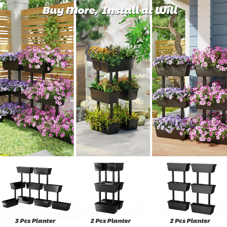 3-Tier Freestanding Vertical Plant Stand for Gardening and Planting UseCostway Gallery View 8 of 11