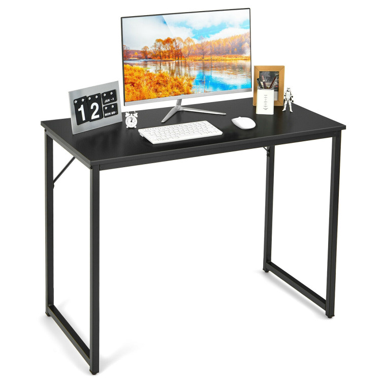 L Shaped Computer Desk and Writing Workstation for Home and Office-BlackCostway Gallery View 9 of 11