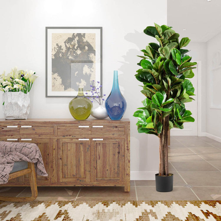 5 Feet Artificial Fiddle Leaf Fig Tree Decorative PlanterCostway Gallery View 5 of 10