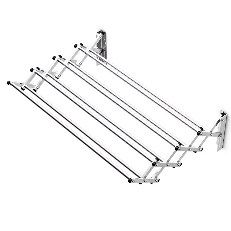 Stainless Wall Mounted Expandable Clothes Drying Towel RackCostway Gallery View 4 of 12