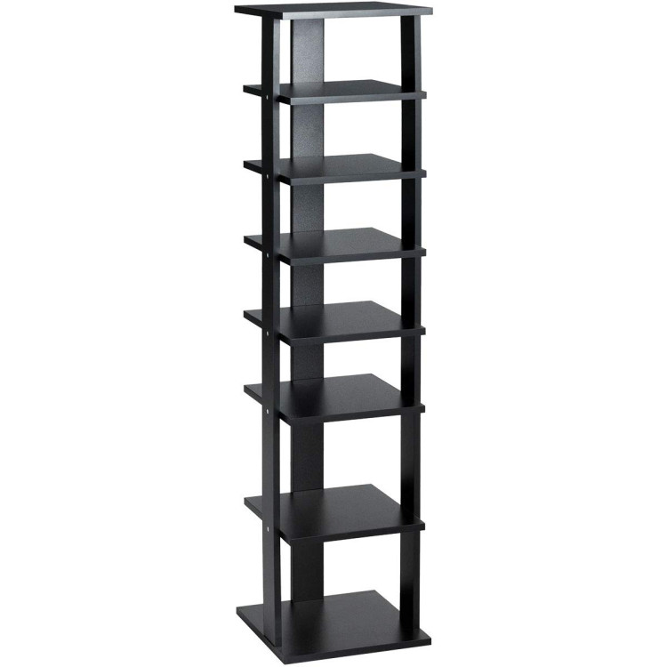 7-Tier Shoe Rack Practical Free Standing Shelves Storage Shelves-BlackCostway Gallery View 9 of 9