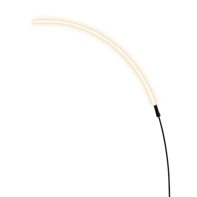LED Arc Floor Lamp with 3 Brightness Levels-BlackCostway Gallery View 6 of 11