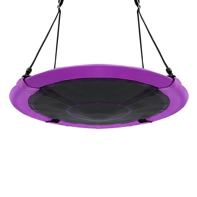 40 Inch Flying Saucer Tree Swing Indoor Outdoor Play Set-PurpleCostway Gallery View 6 of 9