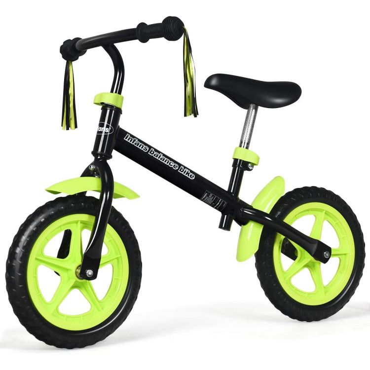 Adjustable Lightweight Kids Balance Bike-GreenCostway Gallery View 2 of 9