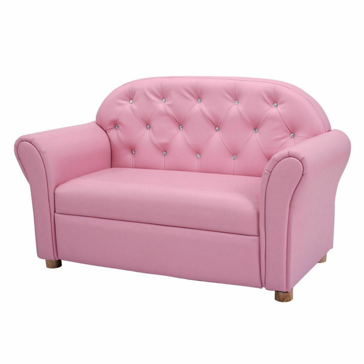 Kids Princess Armrest Chair Lounge CouchCostway Gallery View 6 of 13