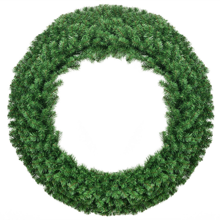 48 Inch Pre-lit Cordless Artificial Christmas WreathCostway Gallery View 1 of 10