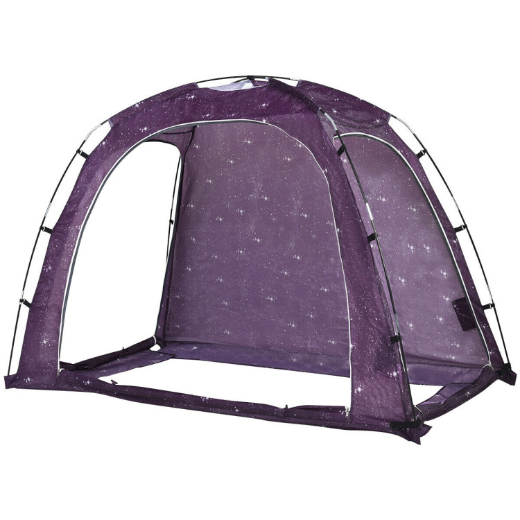 Bed Tent Indoor Privacy Play Tent on Bed with Carry BagCostway Gallery View 4 of 11