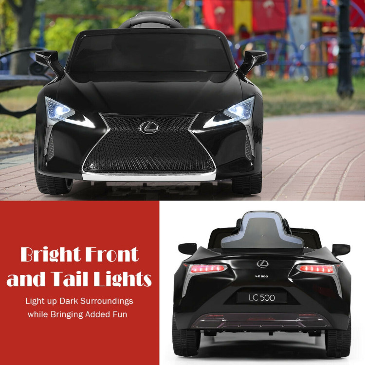Kids Ride Lexus LC500 Licensed Remote Control Electric Vehicle-BlackCostway Gallery View 11 of 12
